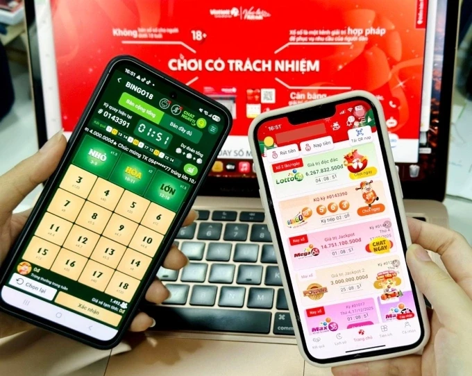 Giao diện Vietlott SMS. Ảnh: Vietlott