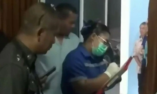 Giới chức Thái Lan tại hiện trường vụ tự sát. Ảnh: Ch3Thailand.