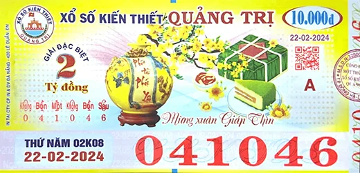Mẫu vé xổ số kiến thiết Quảng Trị 1
