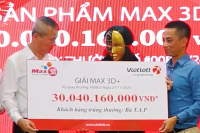 Một phụ nữ tại TP HCM trúng hơn 30 tỷ đồng xổ số Max3D+
