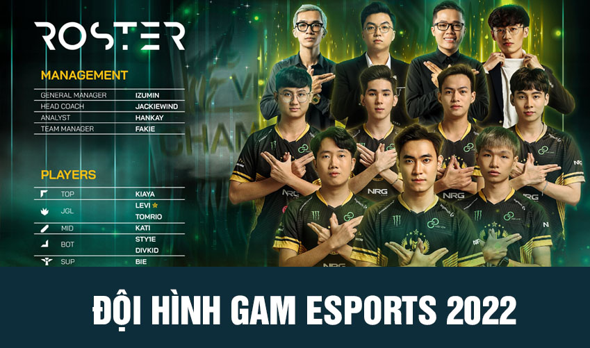 đội hình gam esports 2022