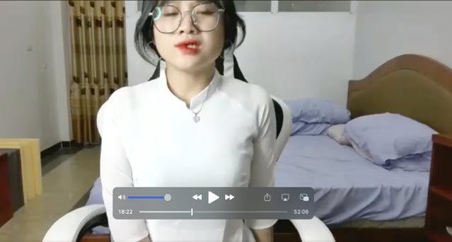 full clip nữ streamer áo dài