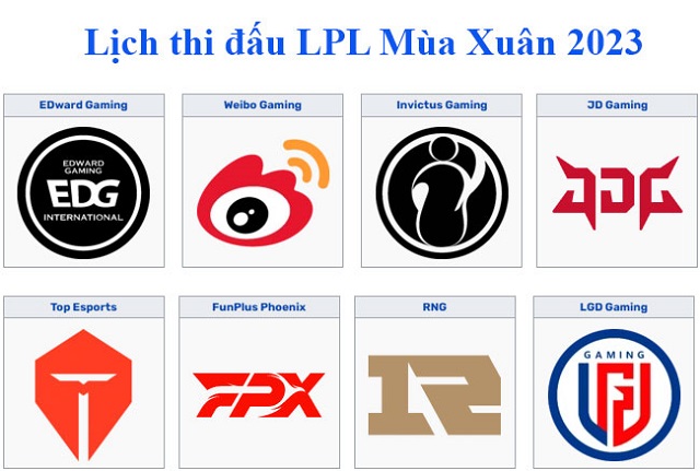 Cập nhật lịch thi đấu LPL Mùa Xuân 2023