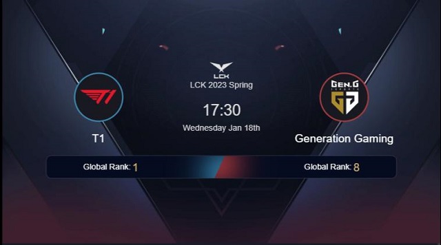 Nhận định LCK Mùa Xuân 2023 T1 vs GEN